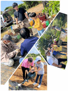 楽しい春休み、材料探し、畑人（はたんちゅ）体験